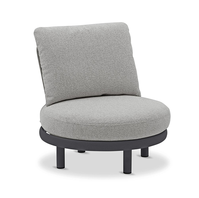 Комплект (пуф и столик) Brafritid Gotland антрацит/серый, алюминий 