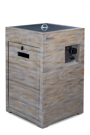 Уличный газовый камин Clifton Compact Square Lime, уличное оборудование