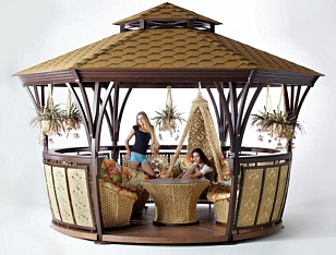 Беседка LEDA Грация XL (сизаль), уличное оборудование