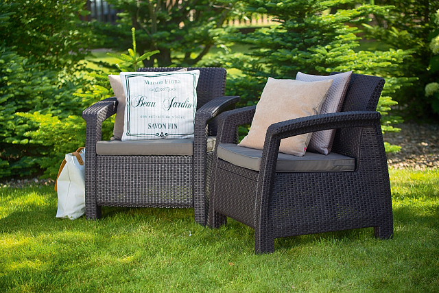 Комплект Keter Corfu Duo графит 