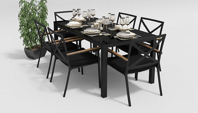 Стул Gardenini Calma Carbon anthracite 