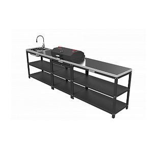 Стол-гриль Grillver с решеткой из чугуна для сада