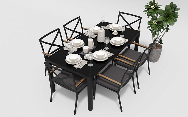 Стол Gardenini Calma Black 180 
