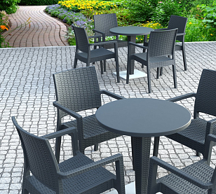 Кресло Siesta Contract Ibiza Цвет: антрацит для дачи Кресло Siesta Contract Ibiza Цвет: антрацит, садовая мебель