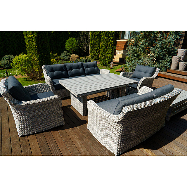 Лаунж стол Lite Venezia 180 серый 