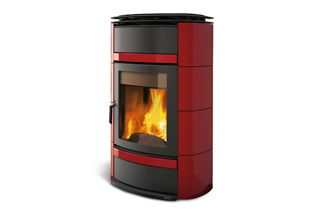 Печь дровяная La Nordica Norma Idro D.S.A цвет: бордовый