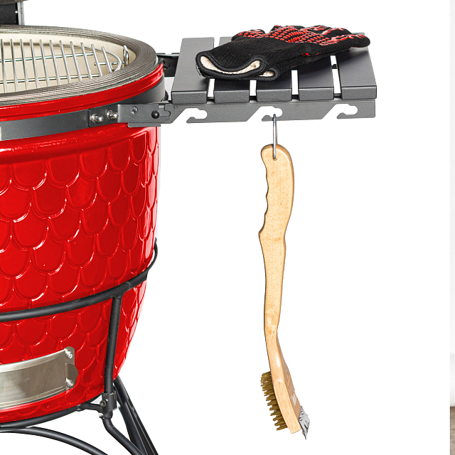 керамический угольный гриль dinoegg classic red