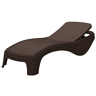 Шезлонг садовый Keter Atlantic коричневый для дачи Шезлонг садовый Keter Atlantic коричневый, садовая мебель