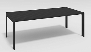Обеденная зона Gardenini Malia 180 Карбон / Антрацит со стульями Voglie Armrest, садовая мебель