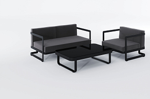 Лаунж зона Gardenini Villino Grey, садовая мебель