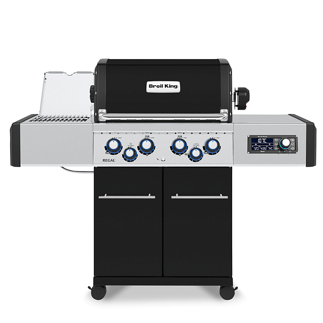 гриль газовый broil king regal q 490 ir черный (с ик горелкой)
