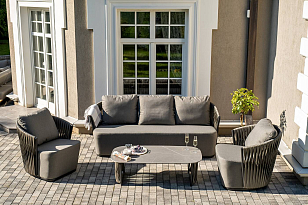 Лаунж зона 4SIS Флоренция Цвет: графит для дачи Лаунж зона 4SIS Флоренция Цвет: графит, садовая мебель