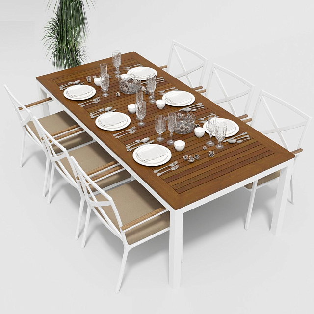 Обеденная зона Gardenini Bella Calma Beige 220 