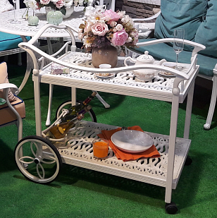 Сервировочный стол Вишневый Садъ Классик белый, садовая мебель