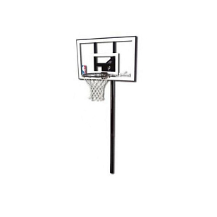 Баскетбольная стойка Spalding 44 " Silver In-Ground стационарная поликарбонат для хобби и пикника