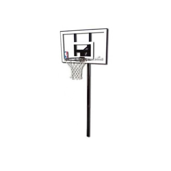 Баскетбольная стойка Spalding 44 " Silver In-Ground стационарная поликарбонат