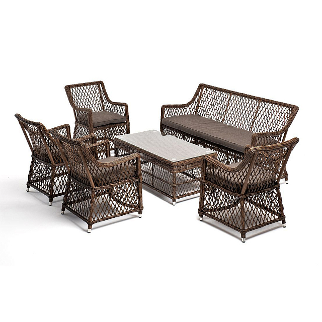 Лаунж-зона 4SIS Асти на 6 персон, цвет коричневый 