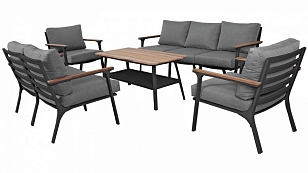 Диван Joygarden Concorde двухместный темный графит для дачи Диван Joygarden Concorde двухместный темный графит, садовая мебель