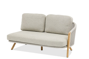 Лаунж зона (диван и столики) Brafritid Avesta серый, тик/алюминий/веревка, садовая мебель