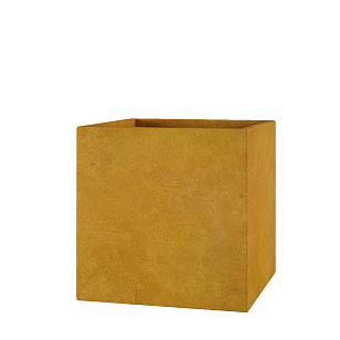 Кашпо Concretika Cube Gold, уличное оборудование