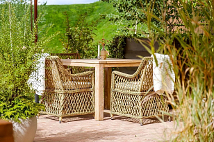 Кресло 4SIS Латте, цвет соломенный, садовая мебель