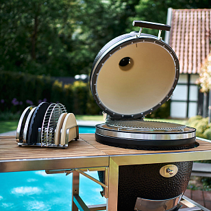 Керамический гриль Monolith LeChef Avantgarde 66, черный