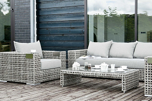 Лаунж-зона 4SIS Тито, цвет серый, садовая мебель