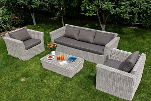 Лаунж зона 4SIS Капучино, цвет бежевый для дачи Лаунж зона 4SIS Капучино, цвет бежевый, садовая мебель