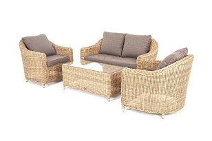 Лаунж зона 4SIS Кон Панна, цвет соломенный, садовая мебель