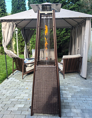 Уличный газовый обогреватель WWT 13I Rotang Brown Mini, уличное оборудование