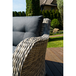 Лаунж зона Lite Venezia (2-местный диван, кофейный столик, 2 кресла) Цвет: серый, садовая мебель