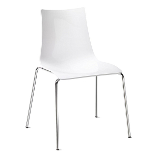 Стул Scab Design Zebra Antishock Цвет: хром, белый, садовая мебель