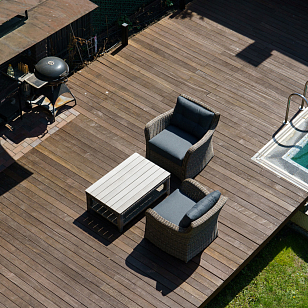 Лаунж зона Lite Venezia (кофейный столик, 2 кресла) Цвет: коричневый, садовая мебель