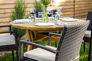 Обеденная группа Joygarden Modena 120 см на 4 персоны со стульями, садовая мебель