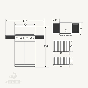 Гриль газовый Napoleon Prestige 500 (стальной, с ИК горелкой 3/3)