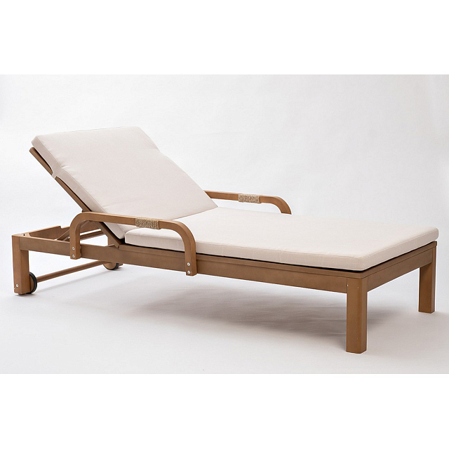 Шезлонг деревянный Joygarden Rimini с матрасом 