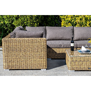 Модуль угловой 4SIS Лунго (гиацинт) Цвет: соломенный, садовая мебель