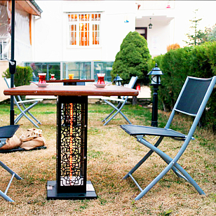 Уличный электрический обогреватель стол Bogazici квадрат, уличное оборудование