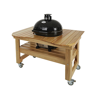 Керамический гриль Primo Овальный LARGE 300 со столом из лиственницы