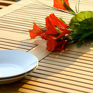 Обеденный комплект Brafritid Neapel-Turin 8 Цвет: натуральный, садовая мебель