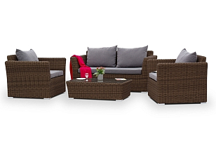 Диван 4SIS Капучино трехместный Цвет: коричневый