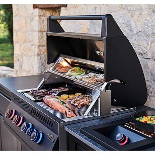 Встраиваемый газовый гриль Napoleon BIG-32 черный для сада