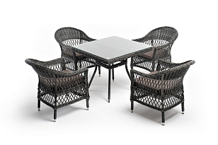 Обеденная группа 4SIS Сицилия, цвет графит, садовая мебель