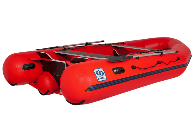 Лодка ПВХ Фрегат 430 FM Light Jet/L/S красная