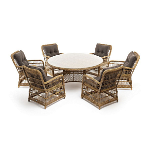 Обеденная группа 4SIS Эспрессо-150 C, цвет соломенный, садовая мебель