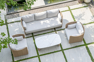 Лаунж-зона 4SIS Аликанте, цвет соломенный, садовая мебель