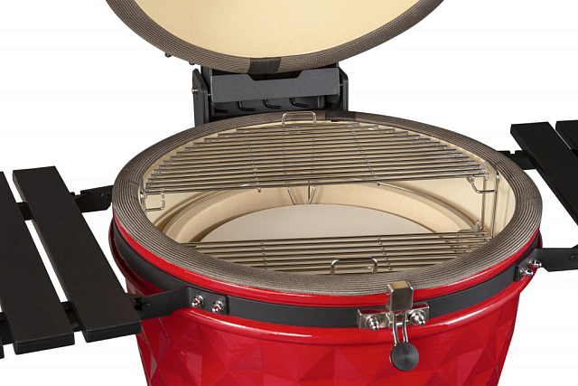 гриль керамический diamond egg xl цвет: красный