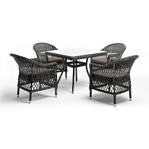 Обеденная группа 4SIS Сицилия, цвет графит, садовая мебель