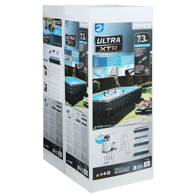 Бассейн каркасный Intex Ultra XTR Frame 732 х 366 х 132 (песчаный фильтр) для серфинга