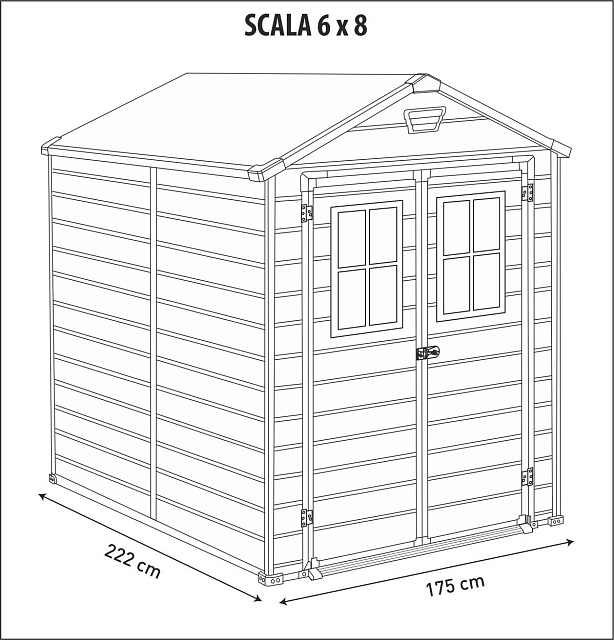 Пластиковый сарай Keter Scala 6x8 